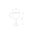 Table lamps with lampshade - Nowodvorski ALICE Table Max power 1x60W E27 Grey 9090 - product 2
