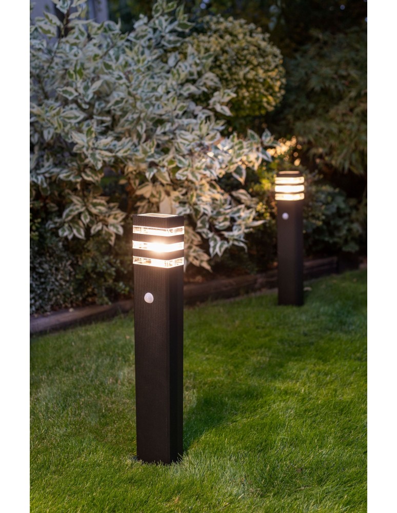Standing garden lamps - Nowodvorski RIO SENSOR Outdoor Pole Max power 1x40W E27 IP54 Black 9097 - product kolory-swiatla.pl 2