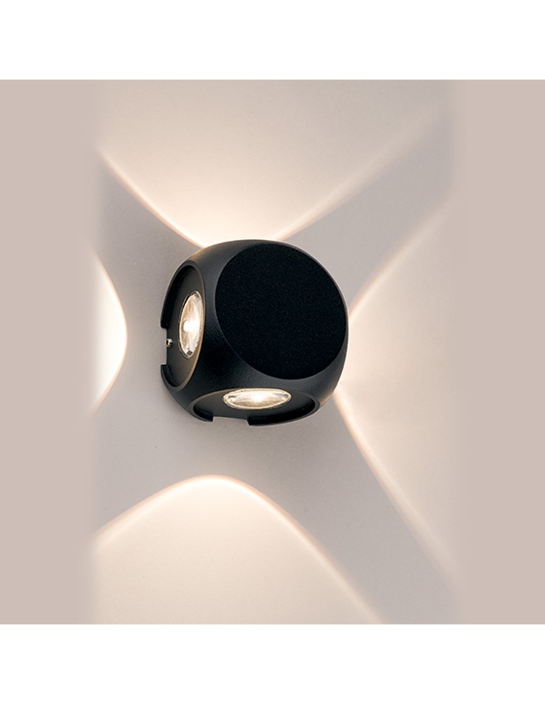 Outdoor wall lamps - Nowodvorski PATRAS LED Outdoor Wall Mounted Max power 4x1W LED IP54 Black 9115 - product kolory-swiatla.pl 1