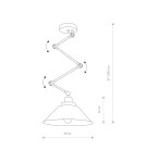 Pendant lamps - Nowodvorski PANTOGRAPH Ceiling Plafond/Suspended Max wattage 1x60W E27 Black 9126 - product 2