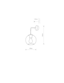 Nowodvorski VETRO Wall Mounted Max power 1x60W E27 Smoky 9132 - product 2