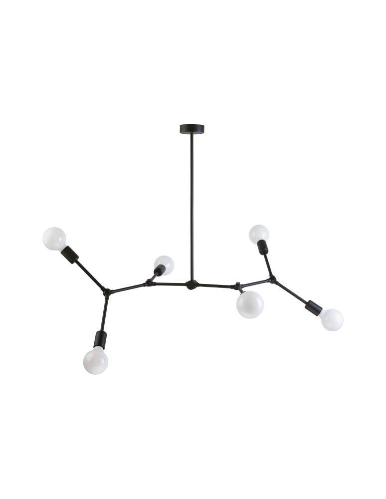 Loft ceiling lamps - industrial - Nowodvorski TWIG Ceiling Plafond/Suspended Max power 6x60W E27 Black 9138 - product kolory-swiatla.pl 1