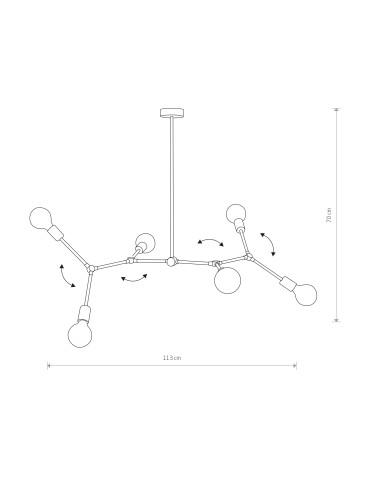 Nowodvorski TWIG Ceiling Plafond/Suspended Max power 6x60W E27 Black 9138 - product 2