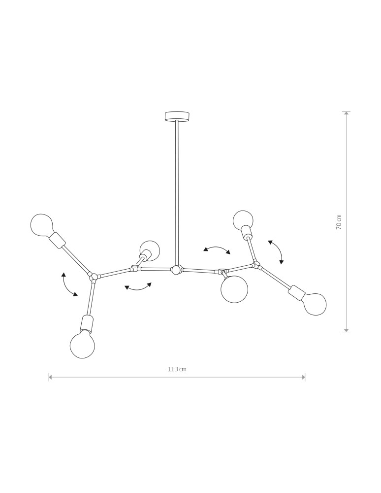 Loft ceiling lamps - industrial - Nowodvorski TWIG Ceiling Plafond/Suspended Max power 6x60W E27 Black 9138 - product kolory-swiatla.pl 2