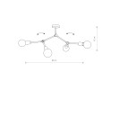 Loft ceiling lamps - industrial - Nowodvorski TWIG Ceiling Plafond/Suspended Max power 4x60W E27 Black 9140 - product 2