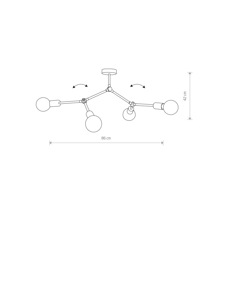 Loft ceiling lamps - industrial - Nowodvorski TWIG Ceiling Plafond/Suspended Max power 4x60W E27 Black 9140 - product kolory-swiatla.pl 2