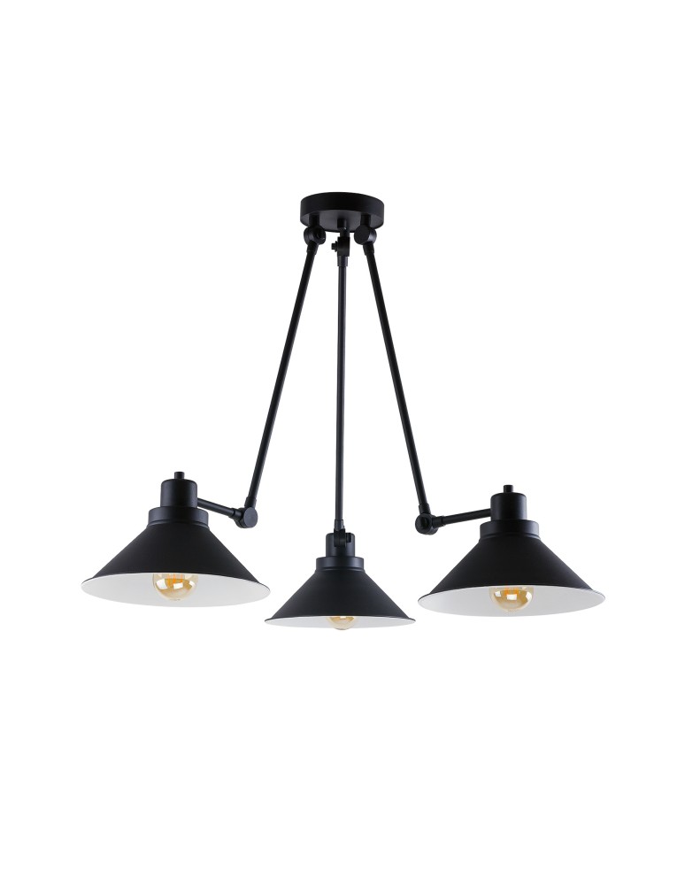 Pendant lamps - Nowodvorski TECHNO Ceiling Plafond/Surround Max wattage 3x60W E27 Black 9142 - product kolory-swiatla.pl 1