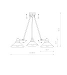 Pendant lamps - Nowodvorski TECHNO Ceiling Plafond/Surround Max wattage 3x60W E27 Black 9142 - product 2