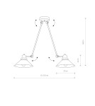 Double pendant lamps - Nowodvorski TECHNO Ceiling Plafond/Suspended Max power 2x60W E27 Black 9143 - product 2
