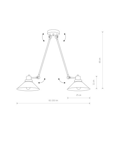 Nowodvorski TECHNO Ceiling Plafond/Suspended Max power 2x60W E27 Black 9143 - product 2