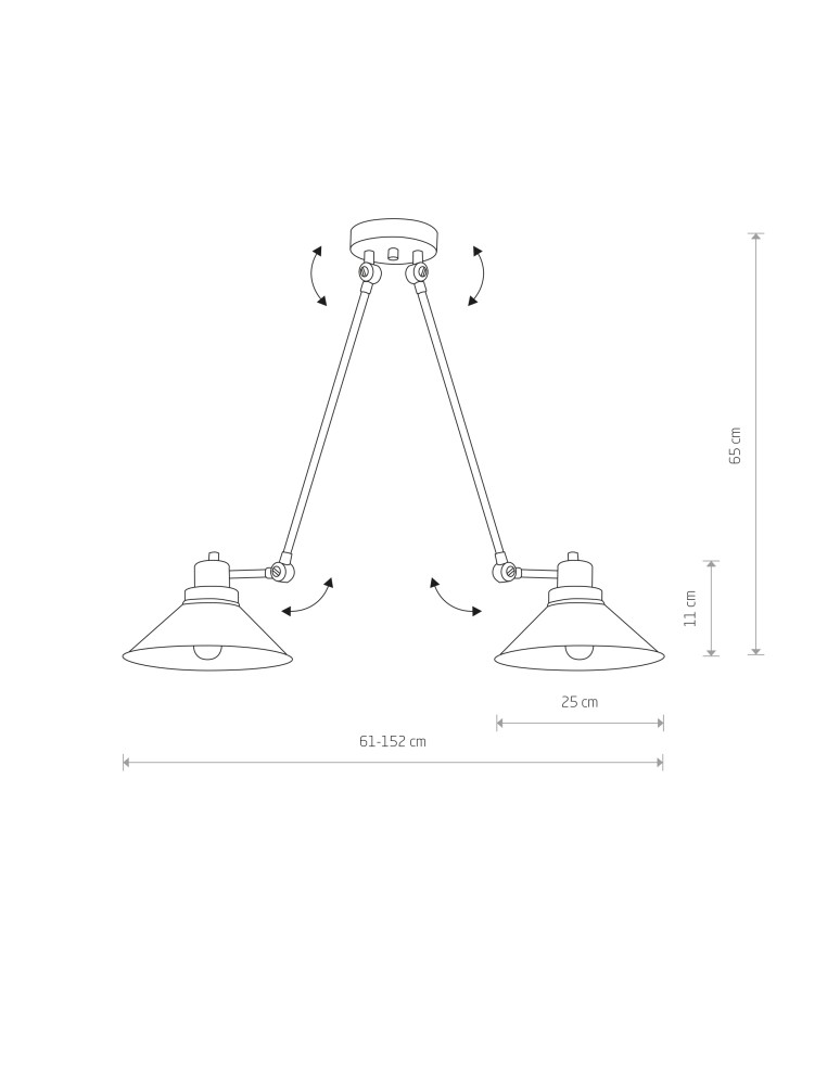 Double pendant lamps - Nowodvorski TECHNO Ceiling Plafond/Suspended Max power 2x60W E27 Black 9143 - product kolory-swiatla.pl 2