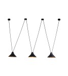 Pendant lamps - Nowodvorski PERM Pendant Ceiling Max power 3x60W E27 Black 9146 - product 1