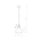 Pendant lamps - Nowodvorski AMALFI M Suspended Ceiling Max power 1x60W E27 Silver 9152 - product 2