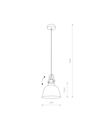 Nowodvorski AMALFI M Pendant Ceiling Max power 1x60W E27 Gold 9153 - product 2