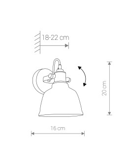 Nowodvorski AMALFI Wall lamp adjustable Max power 1x60W E27 Gold 9155 - product 2