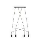 Pendant lamps on a strip - Nowodvorski IMBRIA Suspended Ceiling Max wattage 35W GU10 Black 9192 - product 1
