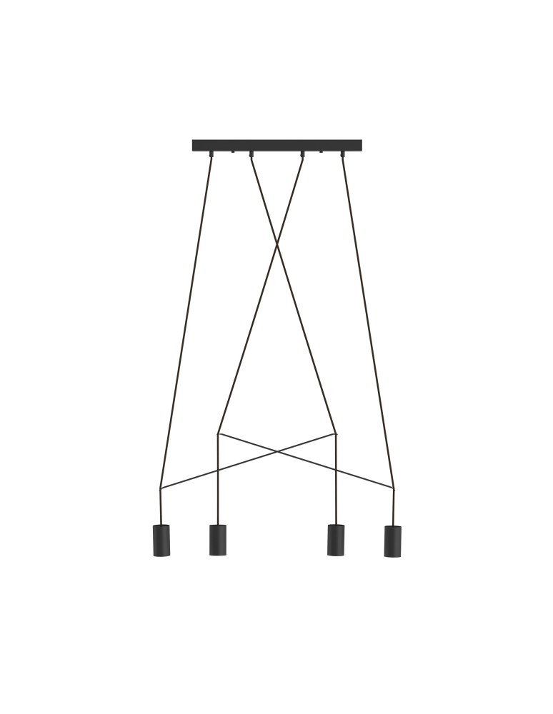 Pendant lamps on a strip - Nowodvorski IMBRIA Suspended Ceiling Max wattage 35W GU10 Black 9192 - product kolory-swiatla.pl 1