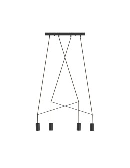 Nowodvorski IMBRIA IV Wisząca 4xGU10 Czarny 9192