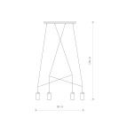 Pendant lamps on a strip - Nowodvorski IMBRIA Suspended Ceiling Max wattage 35W GU10 Black 9192 - product 2