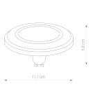 LED ES111 GU10 230V bulbs - Nowodvorski REFLECTOR LENS LED GU10 ES111 9W 4000K Light Source White 9214 - product 2