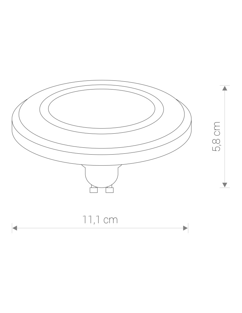 LED ES111 GU10 230V bulbs - Nowodvorski REFLECTOR LENS LED GU10 ES111 9W 4000K Light Source White 9214 - product kolory-swiatla.pl 2