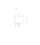 Wall lamps with lampshade - Nowodvorski HOTEL Wall lamp Max power 1x60W E27 Grey 9218 - product 2