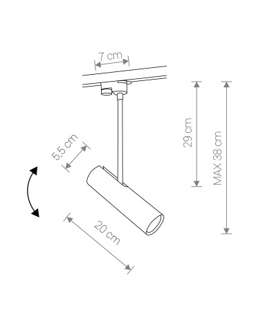 Nowodvorski PROFILE EYE SUPER C Configurable System PROFILE luminaire Max wattage 1x35W GU10 White 9245 - product 2