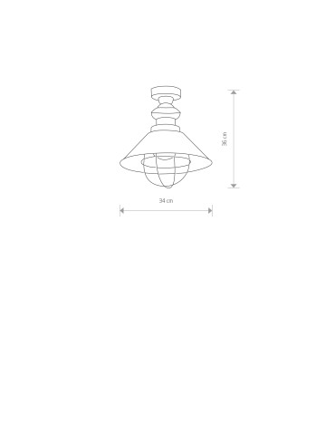 Nowodvorski GARRET Ceiling Plafond/Suspended Max power 1x60W E27 Chocolate 9247 - product 2
