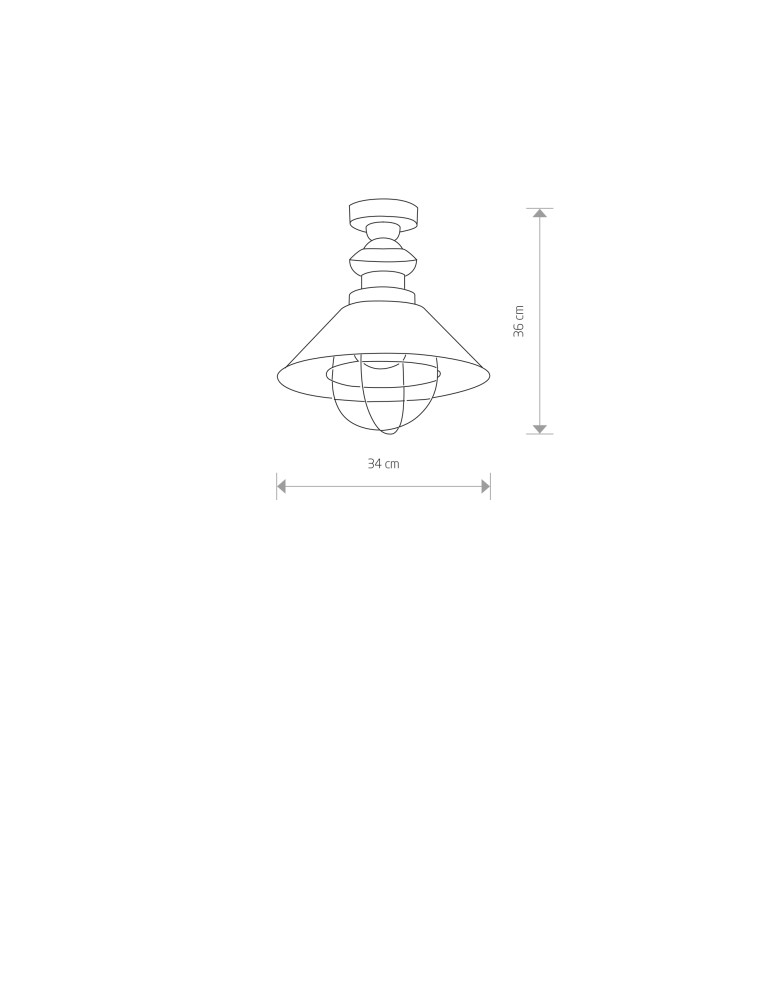 Ceiling lamps - Nowodvorski GARRET Ceiling Plafond/Suspended Max power 1x60W E27 Chocolate 9247 - product kolory-swiatla.pl 2