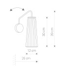 Boho wall lamps - Nowodvorski DOVER Wall lamp adjustable Max power 1x35W GU10 Natural wood 9261 - product 2