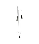 Boho pendant lamps - Nowodvorski DOVER Wall lamp adjustable with switch Max power 2x35W GU10 Black 9263 - product 1