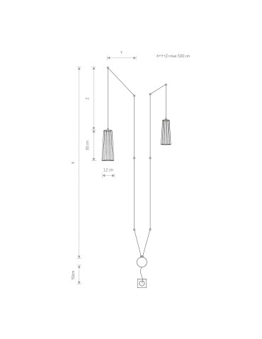 Nowodvorski DOVER Wall lamp adjustable with switch Max power 2x35W GU10 Black 9263 - product 2