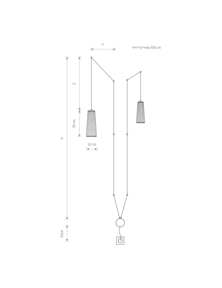 Boho pendant lamps - Nowodvorski DOVER Wall lamp adjustable with switch Max power 2x35W GU10 Black 9263 - product kolory-swiatla.pl 2