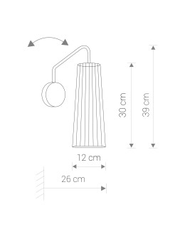 Nowodvorski DOVER Wall lamp adjustable Max power 1x35W GU10 Black 9266 - product 2