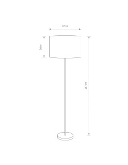Nowodvorski HOTEL I Podłogowa z Włącznikiem Nożnym 1xE27 Szary 9300 - produkt 2