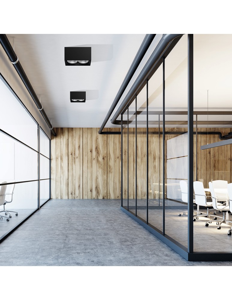 Ceiling luminaires for replaceable light source - Nowodvorski GROOVE Spot Surface Max power 2x75W GU10 ES111 Black 9316 - product kolory-swiatla.pl 2