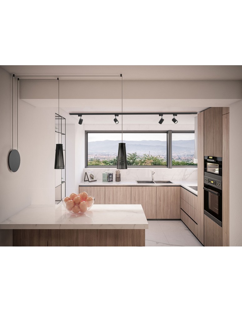 Lamps for 1 phase busbars - Nowodvorski PROFILE EYE SPOT Configurable System PROFILE Luminaire Max wattage 10W only LED GU10 Black 9322 - product kolory-swiatla.pl 2