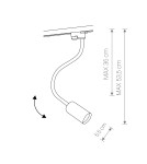 Lamps for 1 phase busbars - Nowodvorski PROFILE EYE FLEX Configurable System PROFILE Luminaire Max wattage 1x10W only LED GU10 Black 9332 - product 2