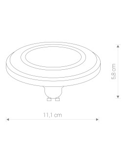 Nowodvorski LED GU10 ES111 LENS 9W 3000K Kąt Świecenia 30 Żródło Światła Biały 9345 - produkt 2