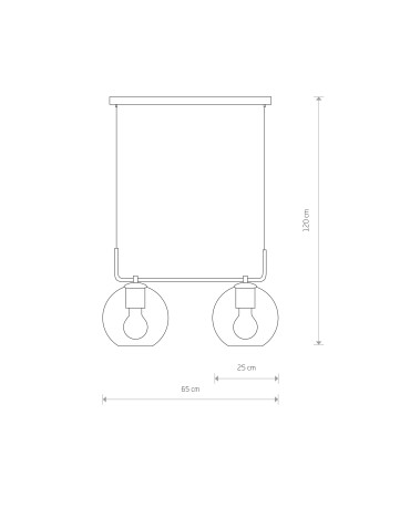 Nowodvorski MONACO Suspended Ceiling Max power 2x60W E27 Black 9363 - product 2