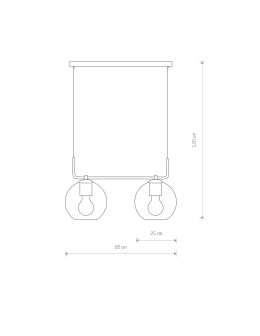 Nowodvorski MONACO II Wisząca 2xE27 Czarny 9363 - produkt 2