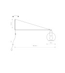 Cantilever wall lamps - Nowodvorski CRANE Wall lamp adjustable with switch Max power 1x60W E27 Smoky 9374 - product 2