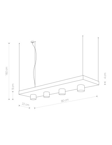 Nowodvorski PLANT Suspended Ceiling Max power 4x35W GU10 White 9382 - product 2