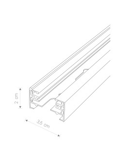 Nowodvorski PROFILE TRACK 1 M Configurable System PROFILE Rail System Black 9448 - product 2