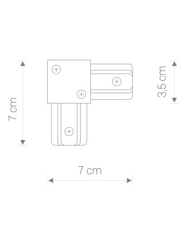 Nowodvorski PROFILE LCONNECTOR Akcesoria Systemu Profile Czarny 9455 - produkt 2