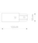 Accessories for 1 phase busbars - Nowodvorski PROFILE POWER END CAP Customizable System PROFILE Surface Accessories Black 9463 - product 2