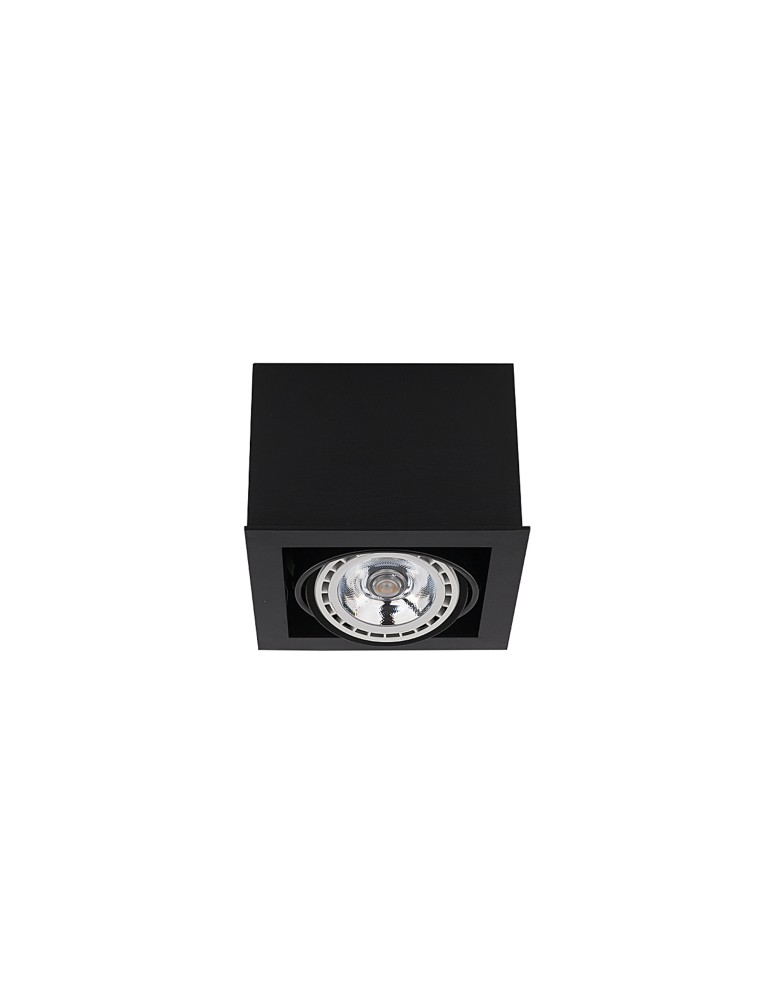 Ceiling luminaires for replaceable light source - Nowodvorski BOX ES111 Ceiling Plafond/Suspended Max wattage 1x15W GU10 ES111 Black 9495 - product kolory-swiatla.pl 1