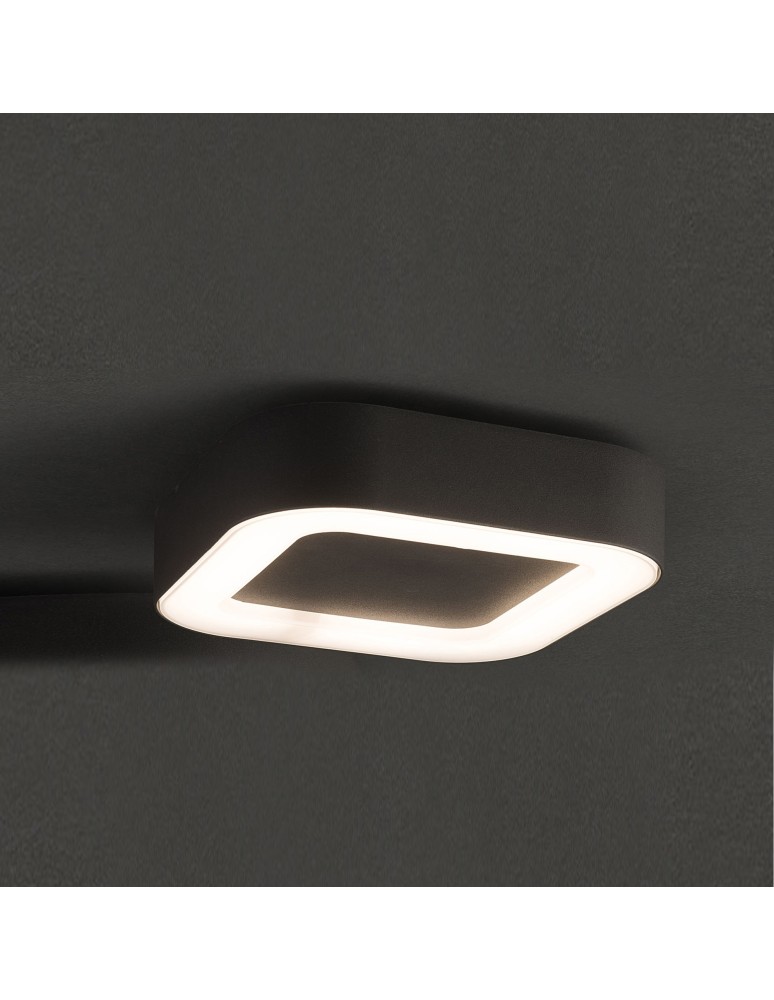 Outdoor ceiling lamps - Nowodvorski PUEBLA LED Outdoor Ceiling Plafond Max power 12W LED IP54 Graphite 9513 - product kolory-swiatla.pl 1