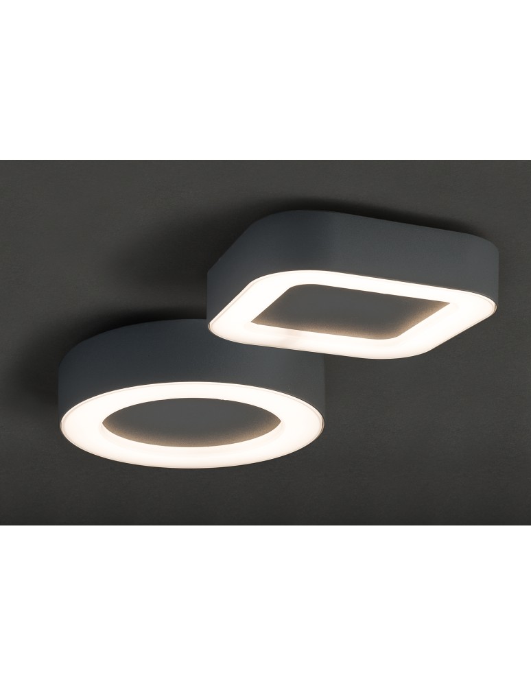 Outdoor ceiling lamps - Nowodvorski MERIDA LED Outdoor Ceiling Plafond Max power 12W LED IP54 Graphite 9514 - product kolory-swiatla.pl 2