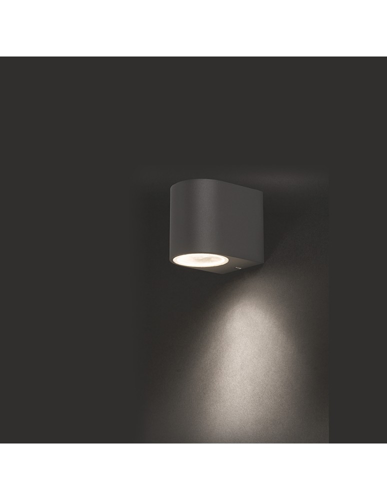 Outdoor wall lamps - Nowodvorski NICO Outdoor Wall Mounted Max power 1x10W GU10 IP54 Graphite 9518 - product kolory-swiatla.pl 1